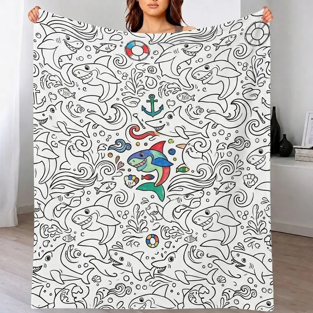 Custom Blanket - For Adults - DIY Drawing with Markers