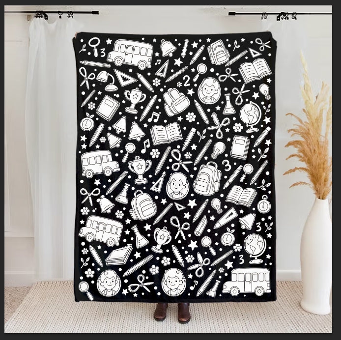 Custom Blanket - For Adults - DIY Drawing with Markers