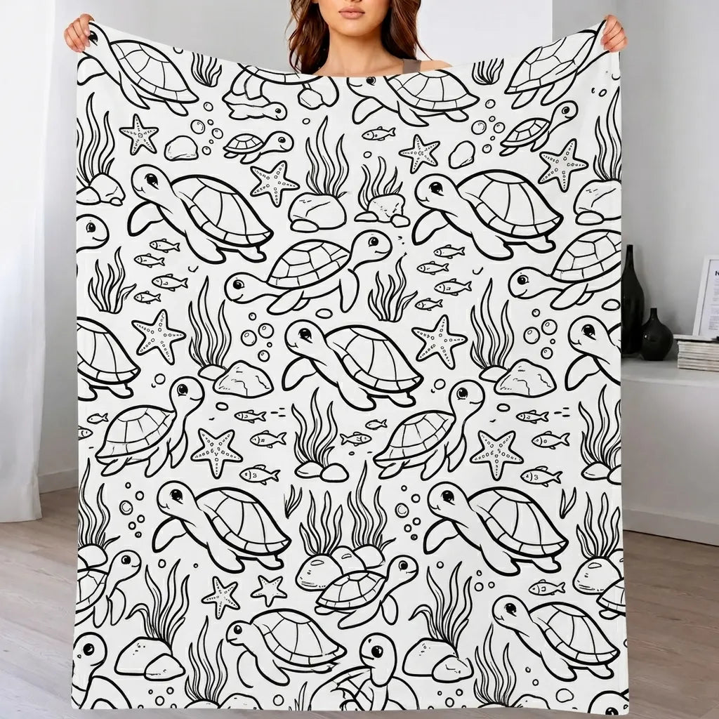 Custom Blanket - For Adults - DIY Drawing with Markers