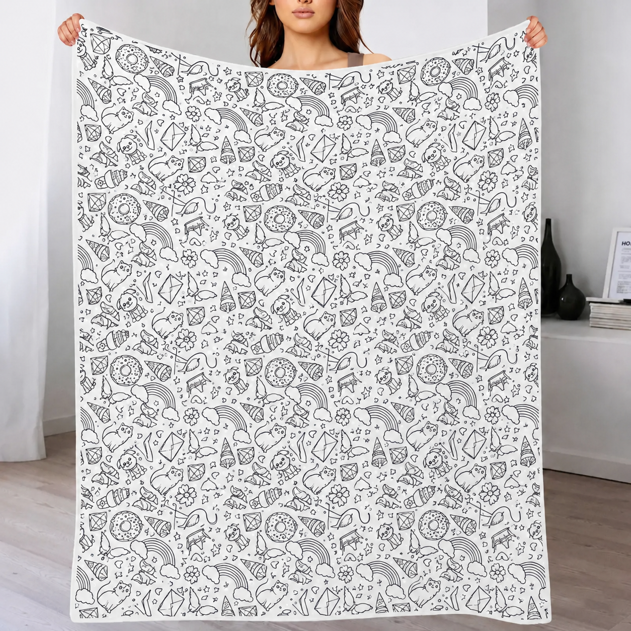 Custom Blanket - For Adults - DIY Drawing with Markers