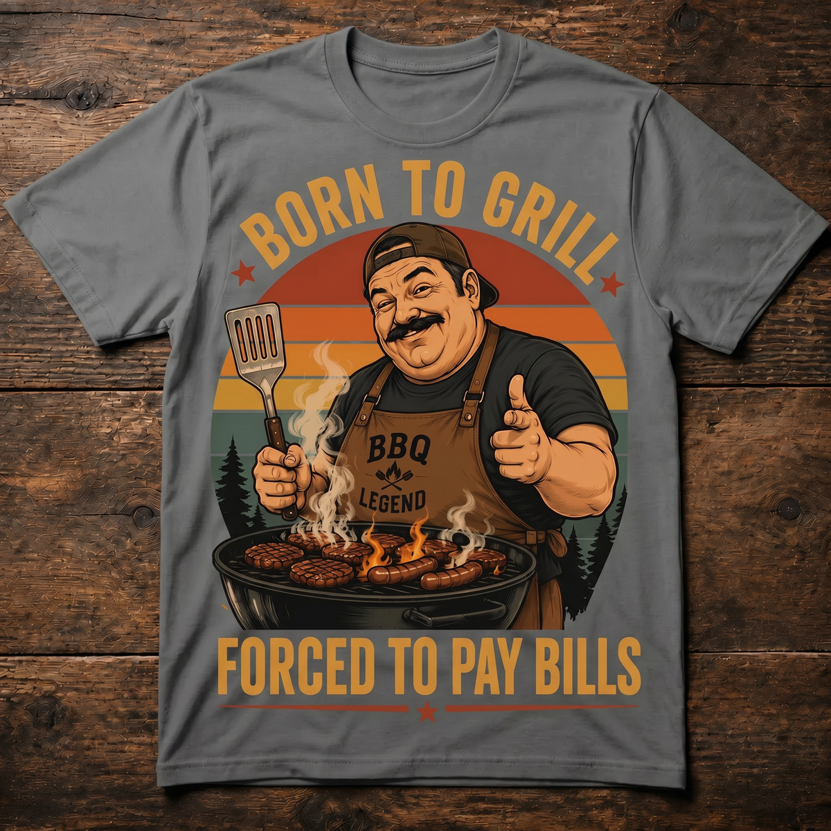Custom T-shirt - For Dad - Born To Grill
