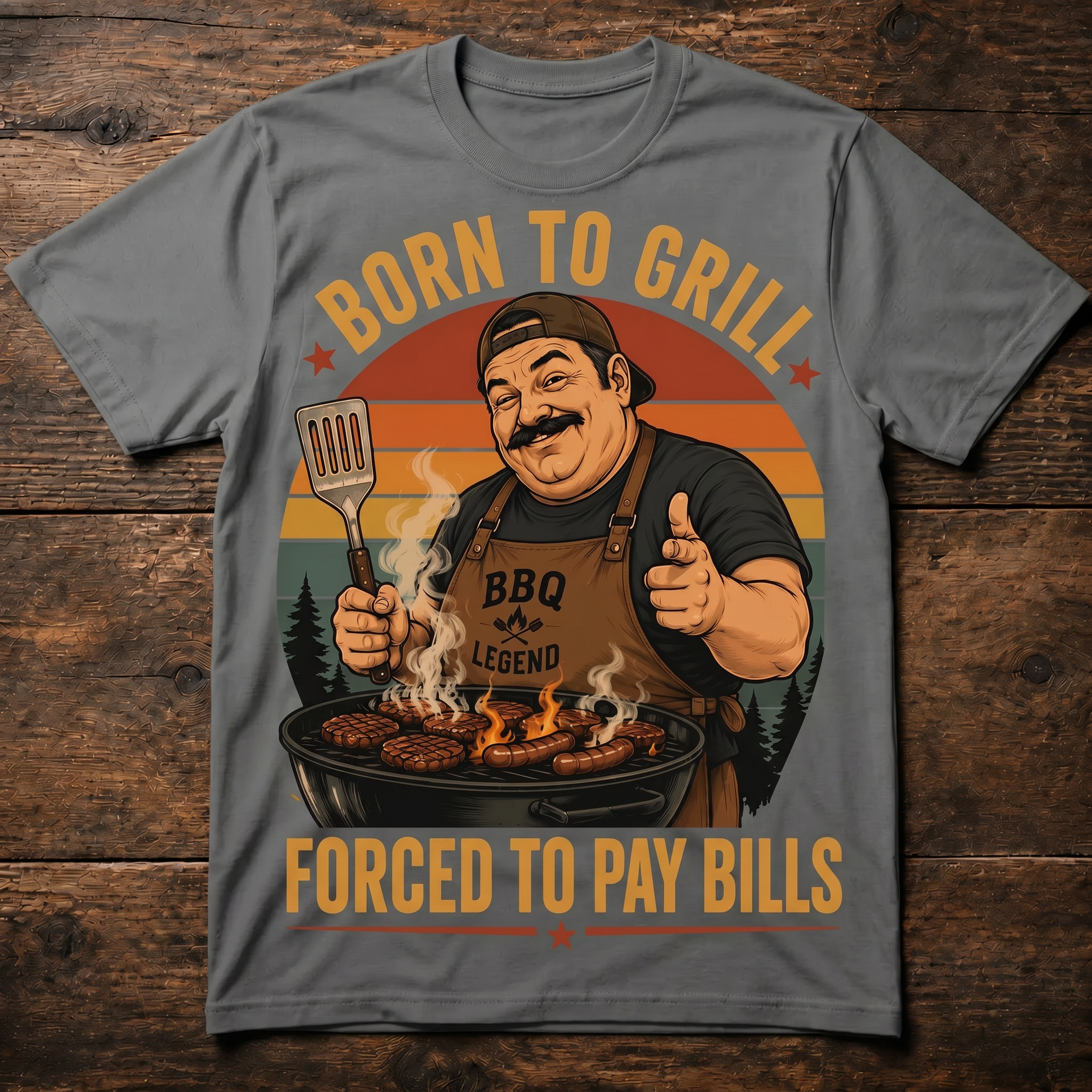 Custom T-shirt - For Dad - Born To Grill