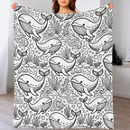 Custom Blanket - For Adults - DIY Drawing with Markers