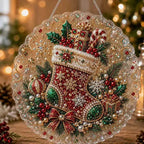 Custom Pearl Art - For Family, Kids - Festive Christmas Hanging Ornament Kit