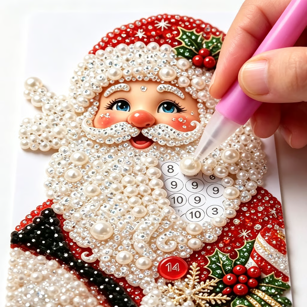 Custom Pearl Art - For Family, Kids, Adults - Handmade Christmas 3D House Kit