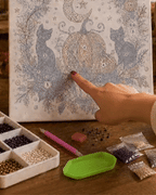 Custom Pearl Art - For Family, Kids, Adults - Halloween Ghost Seasonal Canvas Kit