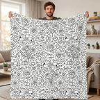 Custom Blanket - For Adults - DIY Drawing with Markers