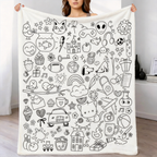 Custom Blanket - For Adults - DIY Drawing with Markers