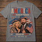 Custom T-shirt - America 250th Love Anniversary