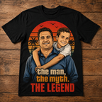Custom T-shirt - For Him - Retro The Man, The Myth, The Legend