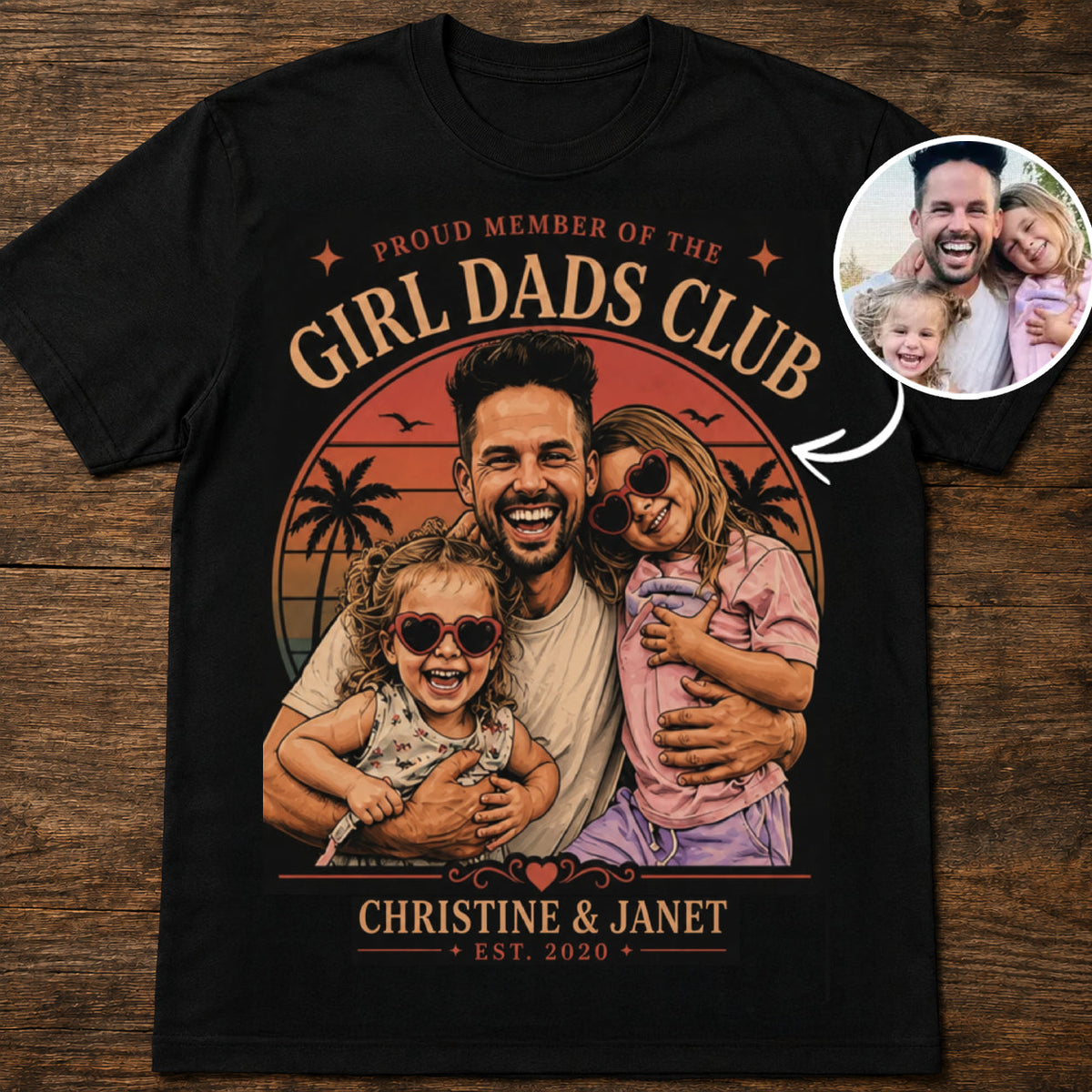 Custom T-shirt - For Dad - Girl Dads Club