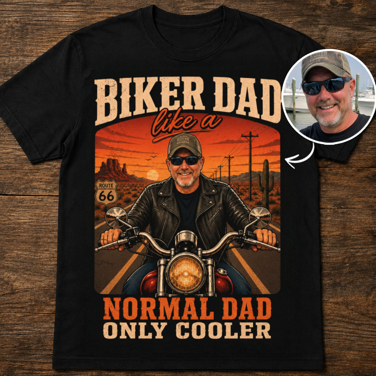 Custom T-shirt - For Dad - Biker Dad