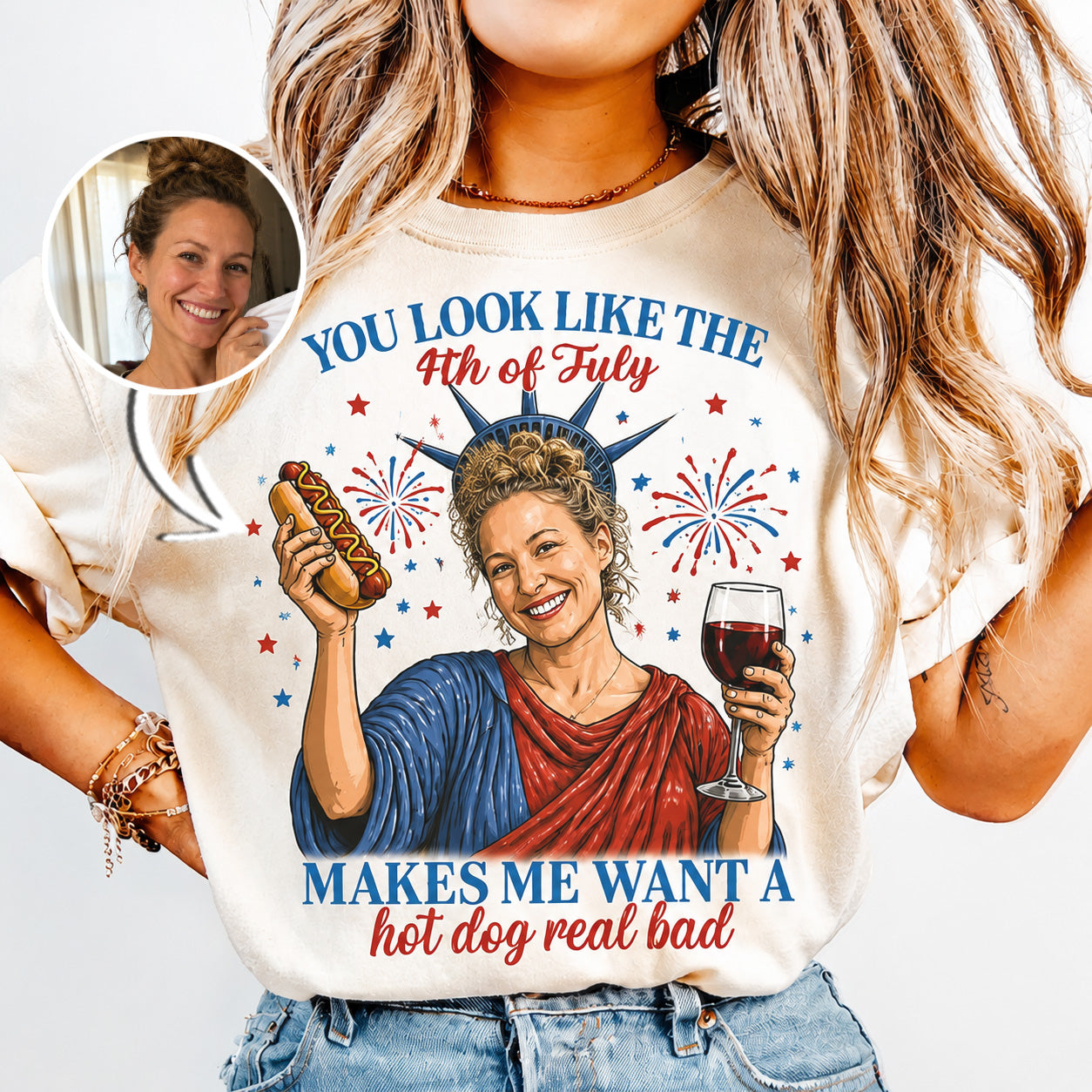 Custom T-shirt - You Look Like The 4th Of July