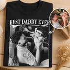 Custom T-shirt - For Dad - Black & White Portrait Daddy