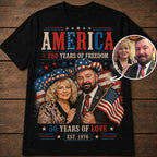 Custom T-shirt - America 250th Love Anniversary