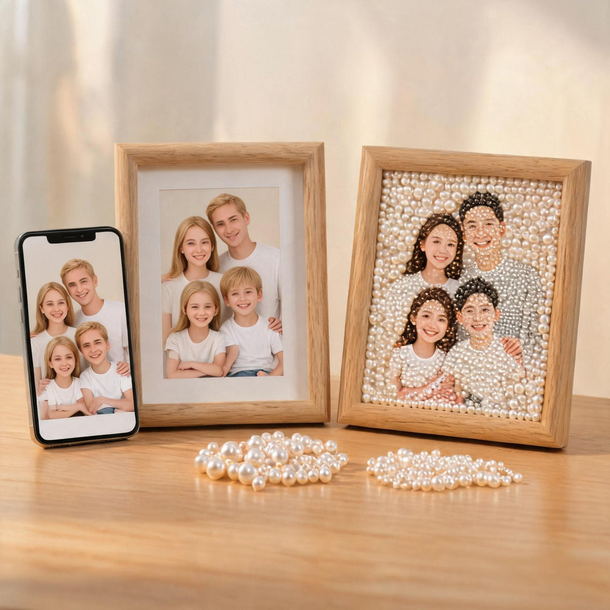 Custom 3D Pearl Art DIY Kit – Upload Your Photo, Craft Your Own Pearl Portrait
