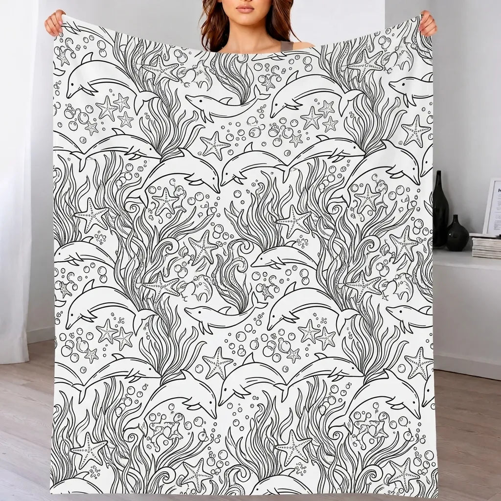 Custom Blanket - For Adults - DIY Drawing with Markers
