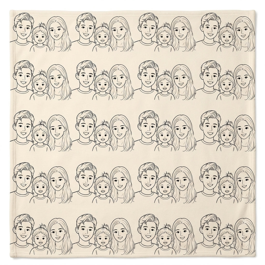 Custom Blanket from Your Photo – Color Your Own Personalized Throw
