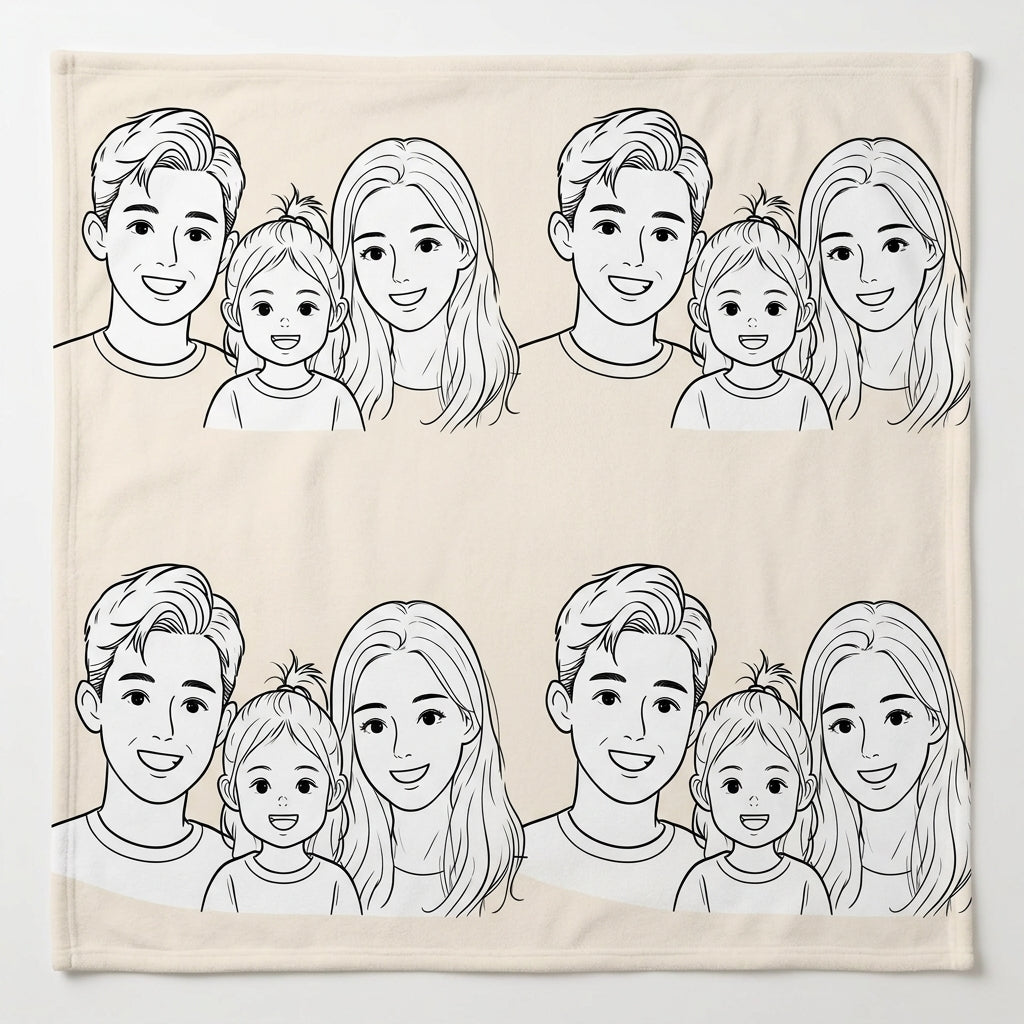 Custom Blanket from Your Photo – Color Your Own Personalized Throw