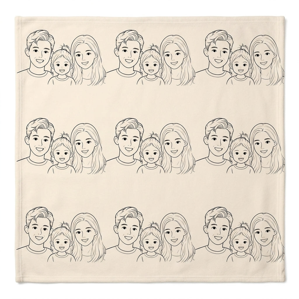 Custom Blanket from Your Photo – Color Your Own Personalized Throw