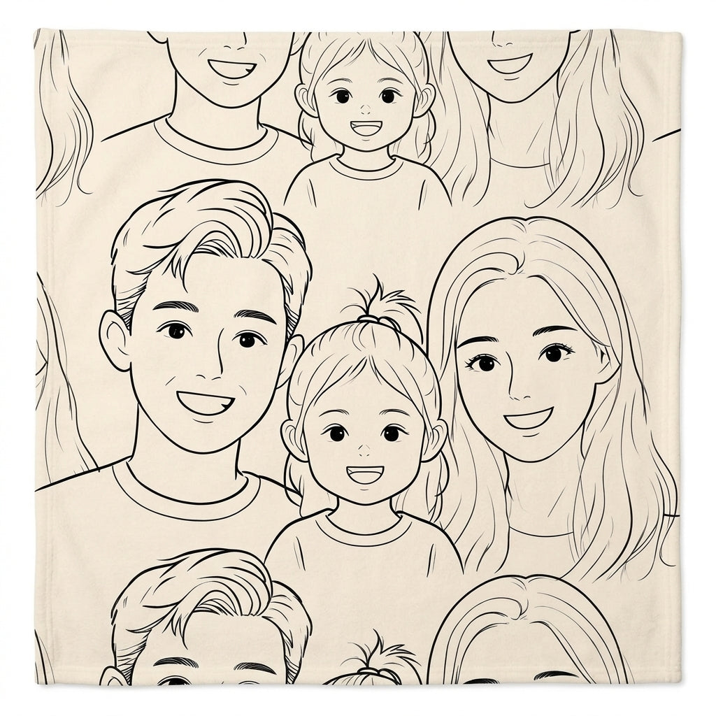 Custom Blanket from Your Photo – Color Your Own Personalized Throw
