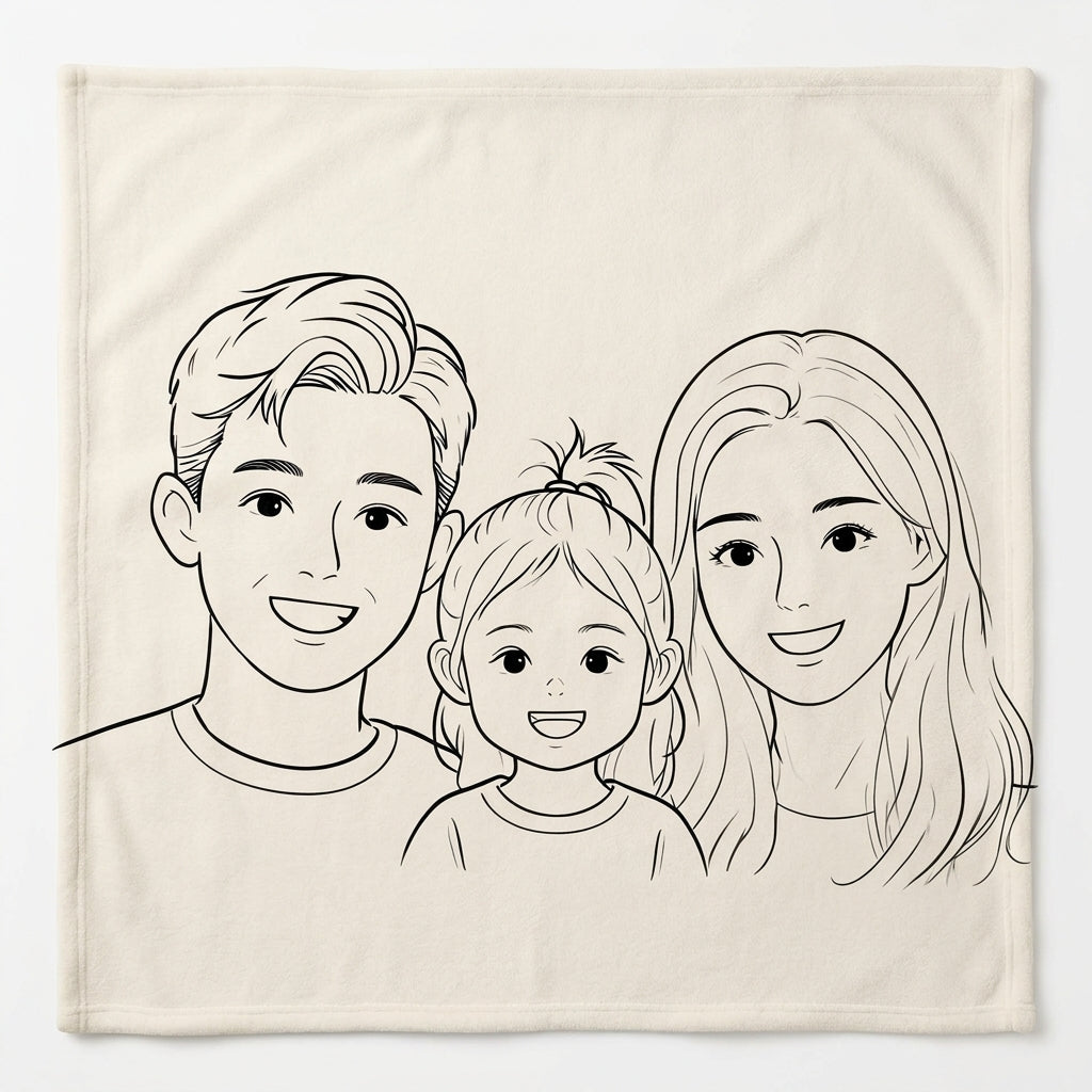 Custom Blanket from Your Photo – Color Your Own Personalized Throw