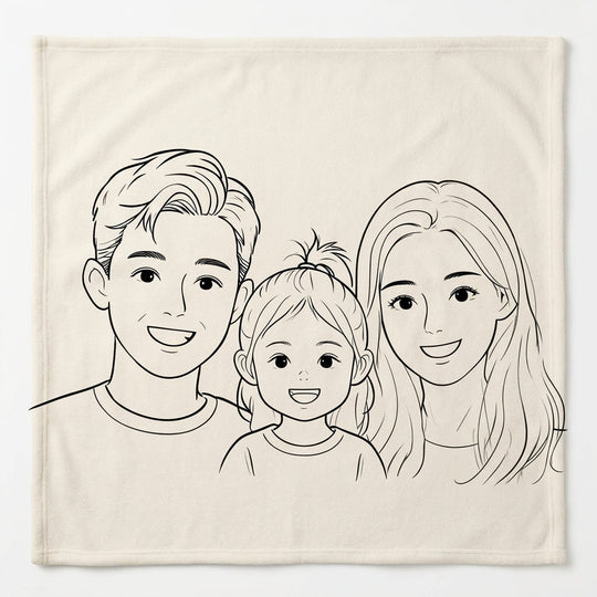 Custom Blanket from Your Photo – Color Your Own Personalized Throw