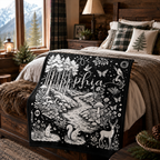 Custom Blanket - For Adults, Kids - Personalized Black Aesthetic Coloring Blanket