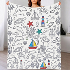 Custom Blanket - For Adults - DIY Drawing with Markers